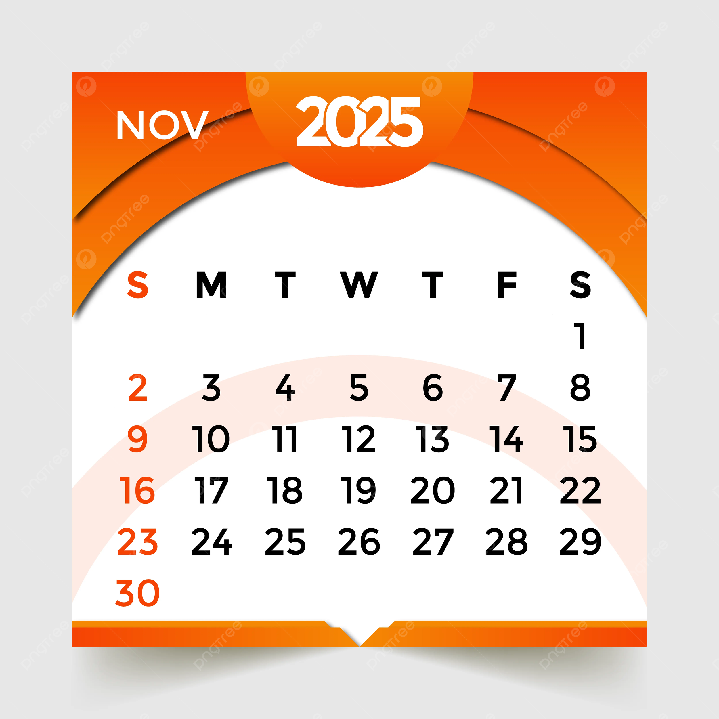 Month Of November 2025 Calendar