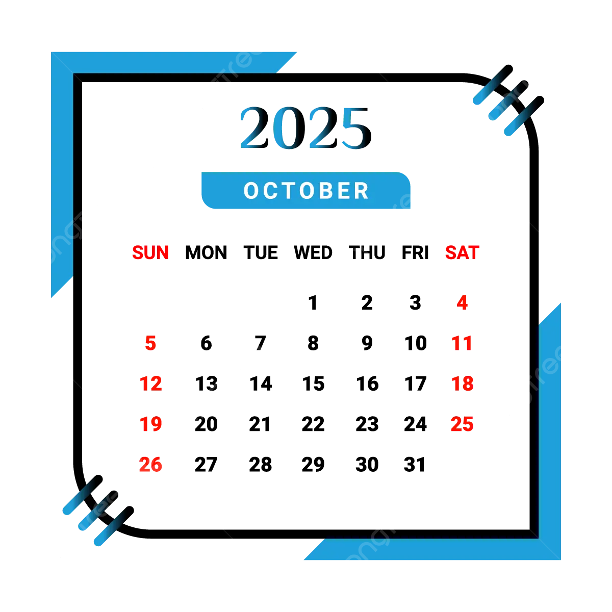 General Blue October 2025 Calendar