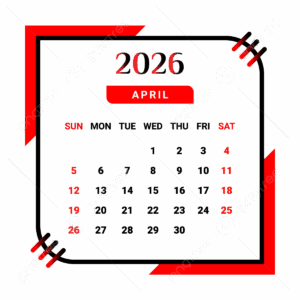 April 2026 Desktop Calendar Wallpaper