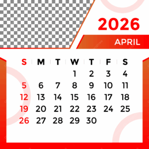 April 2026 Calendar Background