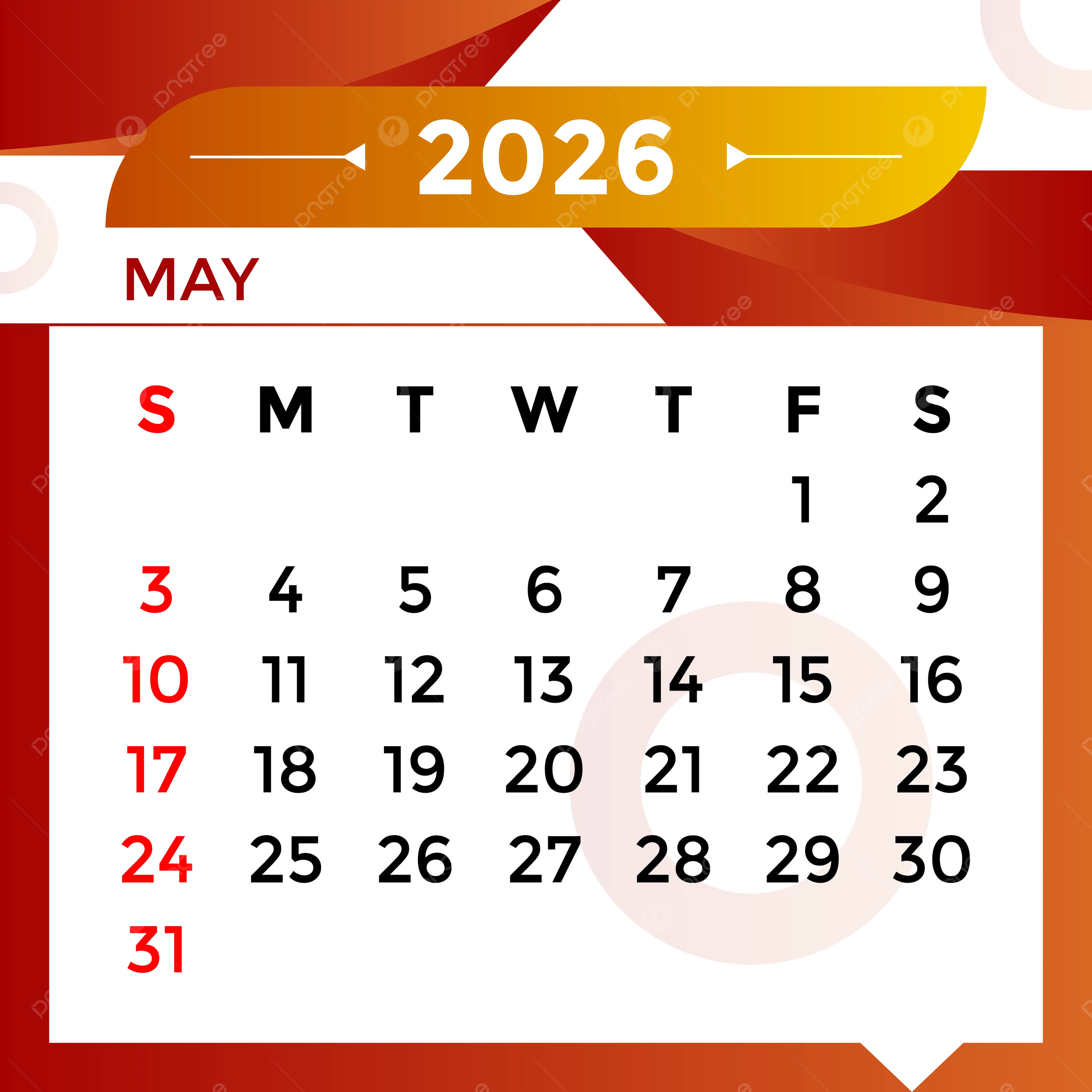 Show Me A Calendar For May 2026