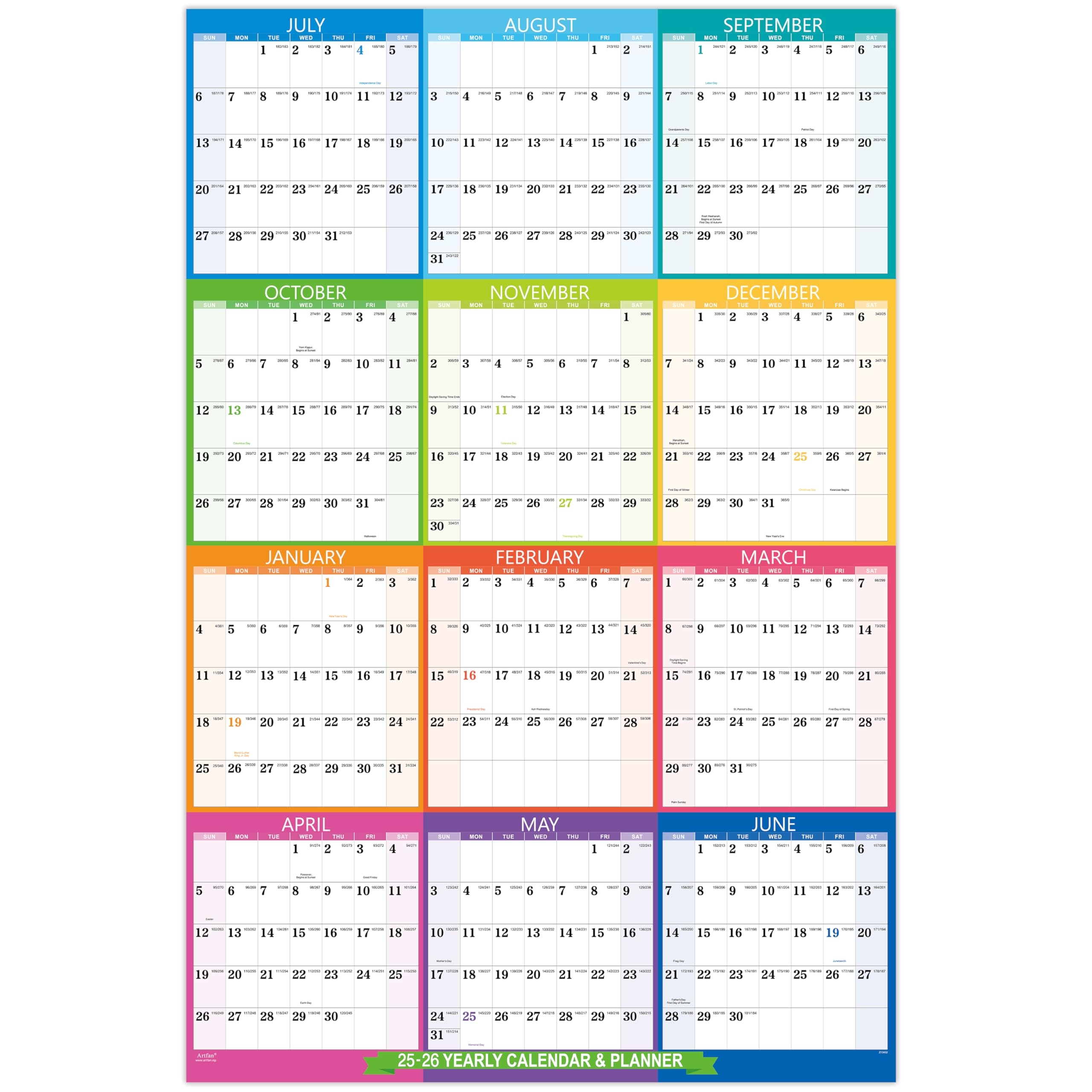 Calendar July 2025 To June 2026