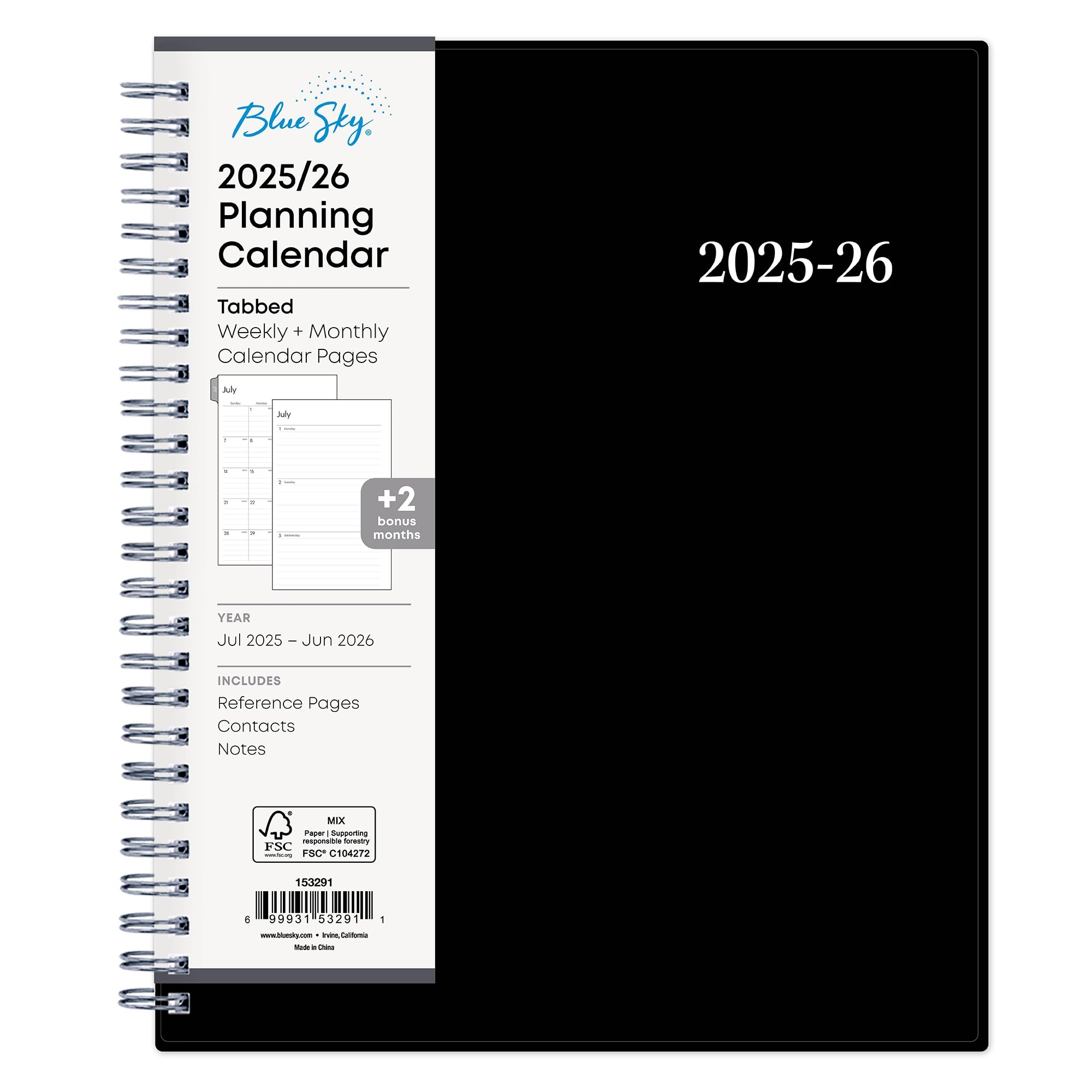 Amazon Blue Sky 2025 2026 Weekly And Monthly Academic Year Planner Calendar July 2025 June 2026 7