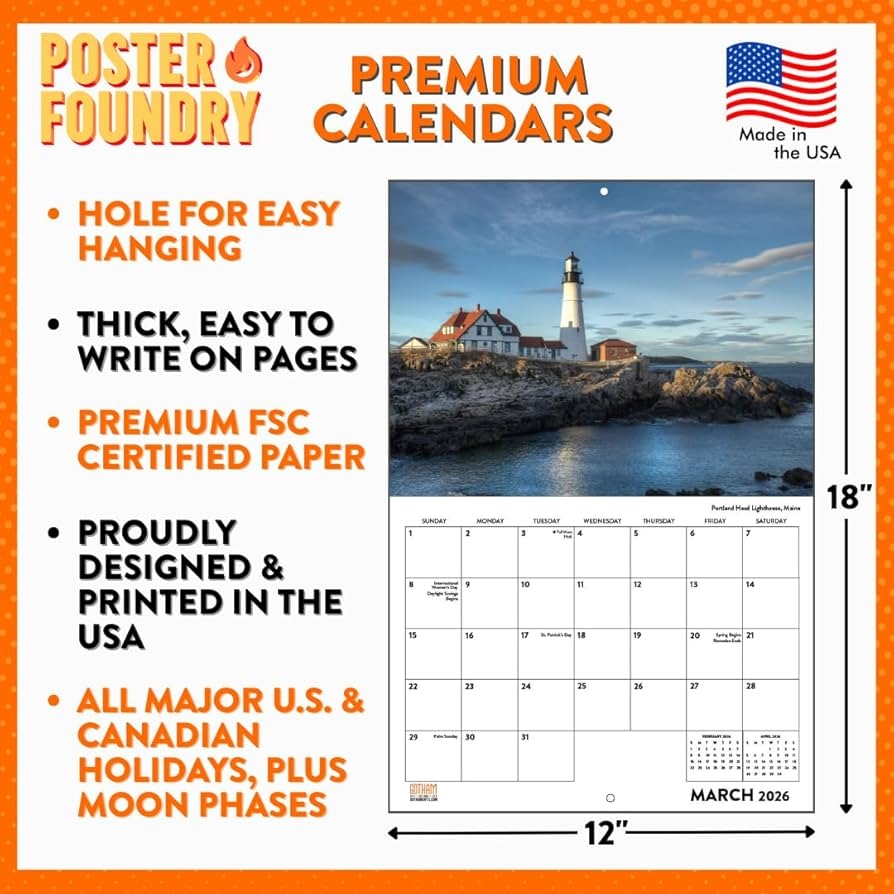 Amazon Vintage Pin Up Calendar 2026 Office Products