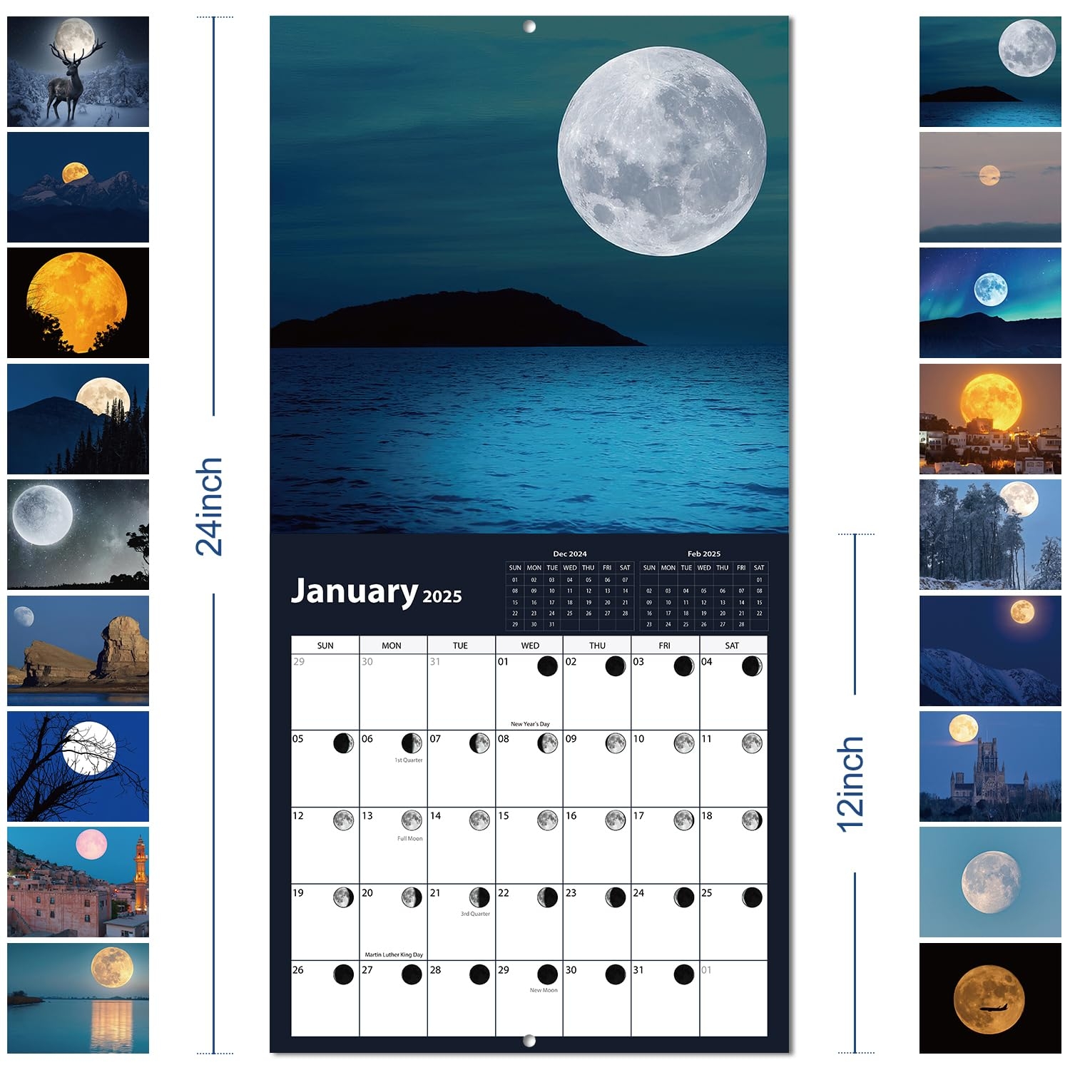 Moon Phases Calendar January 2026