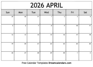 National Day Calendar April 2026