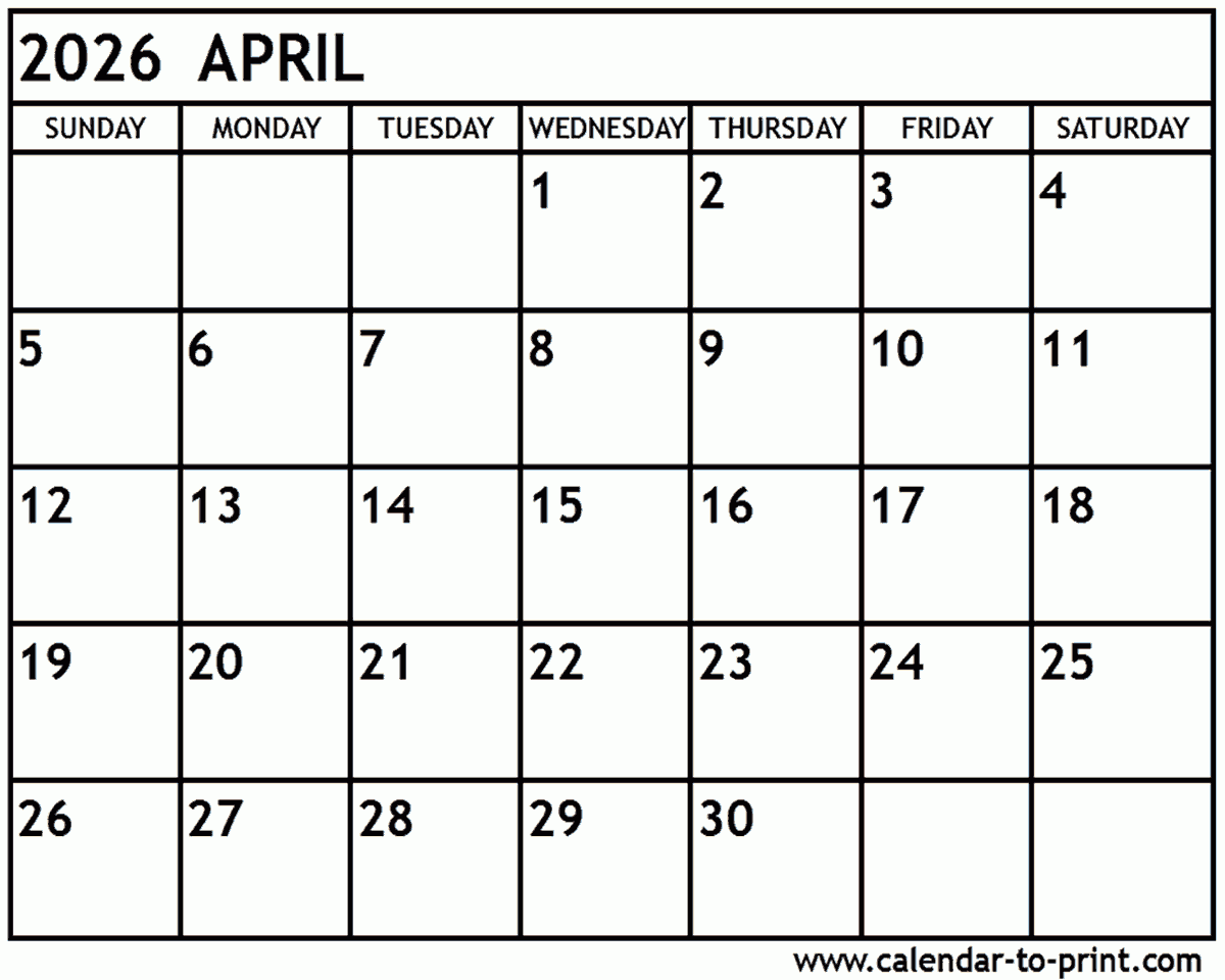 April/May 2026 Calendar