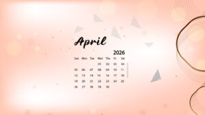 April 2026 Calendar Desktop Wallpaper