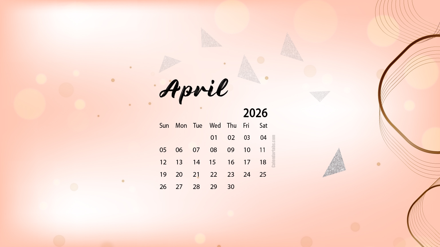 April 2026 Desktop Wallpaper Calendar CalendarLabs