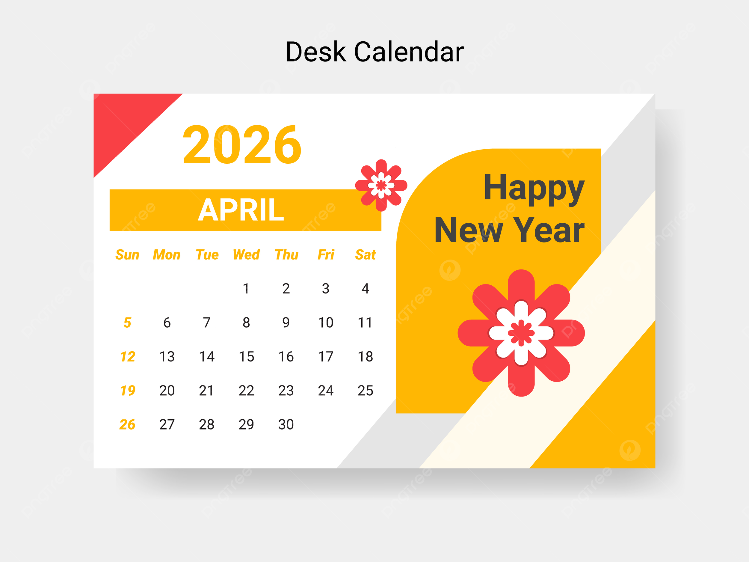 April 2026 Desktop Calendar