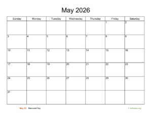Wiki Calendar May 2026