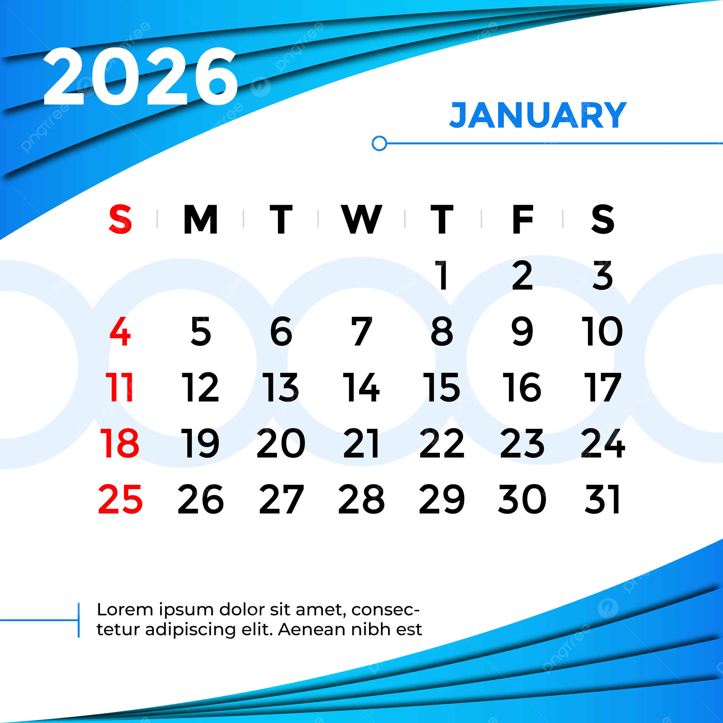 January 2026 Calendar Month