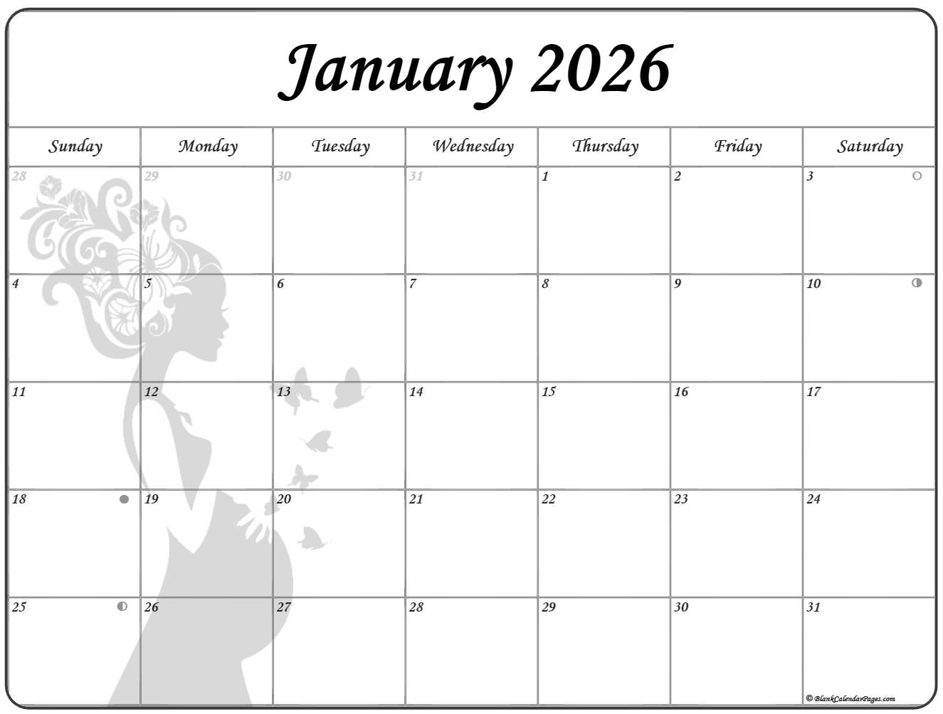 Calendar Printable January 2026