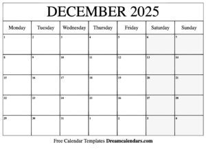 Google Calendar – December 2025