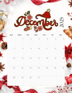 December 2025 Calendar Cute