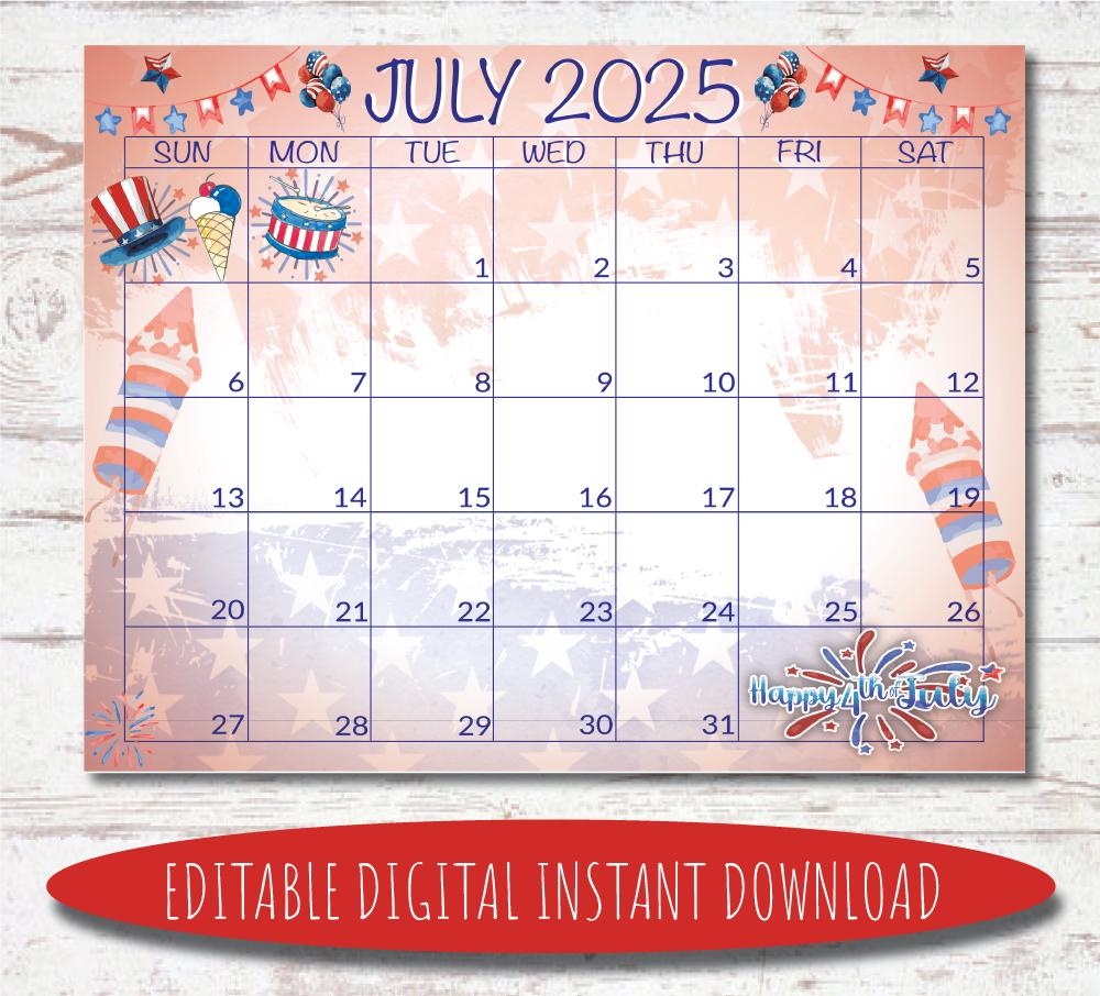 July 2025 Calendar With Holidays