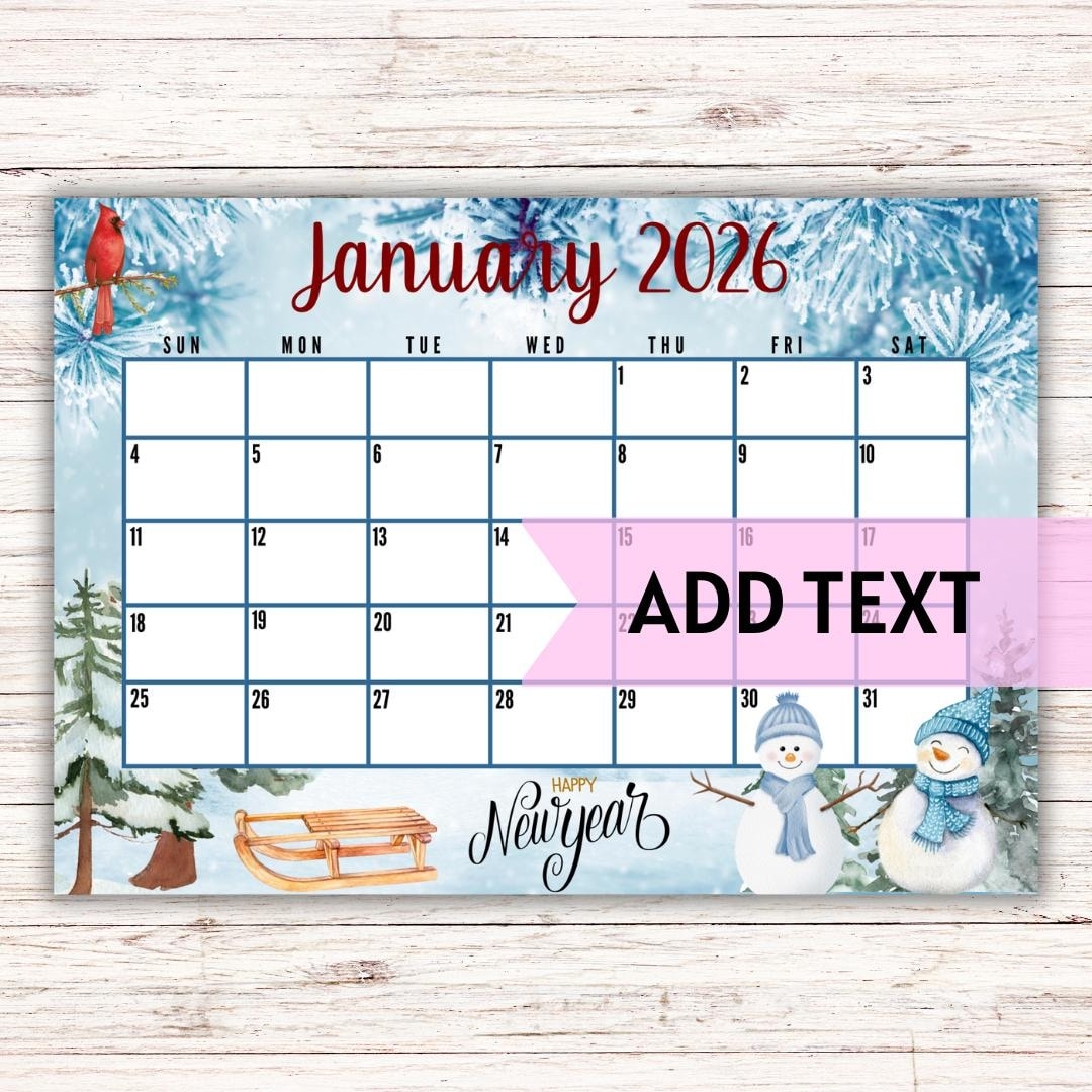Calendar January 2026 With Holidays