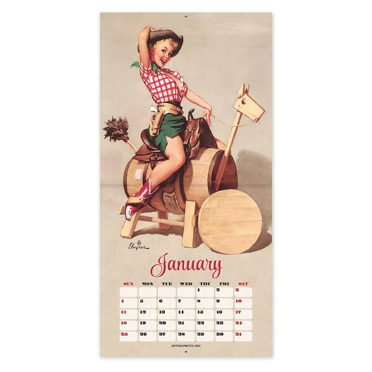 Elvgren Pin Up Girls Calendar 2026