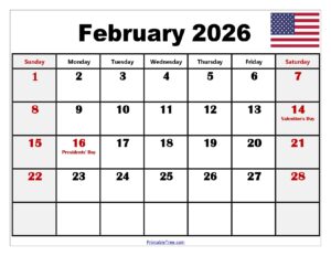February 2026 Calendar Holiday