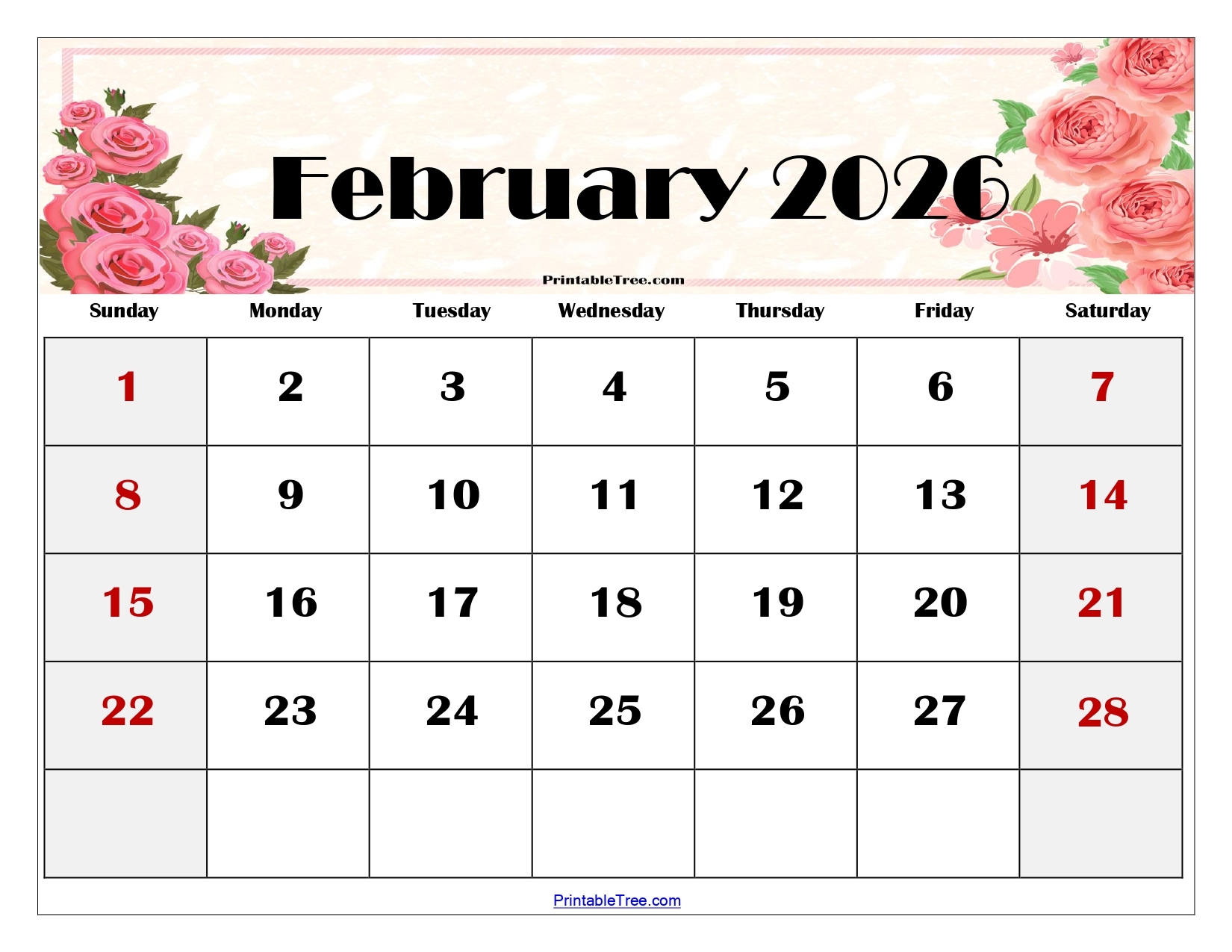 February 2026 Calendar 123calendars