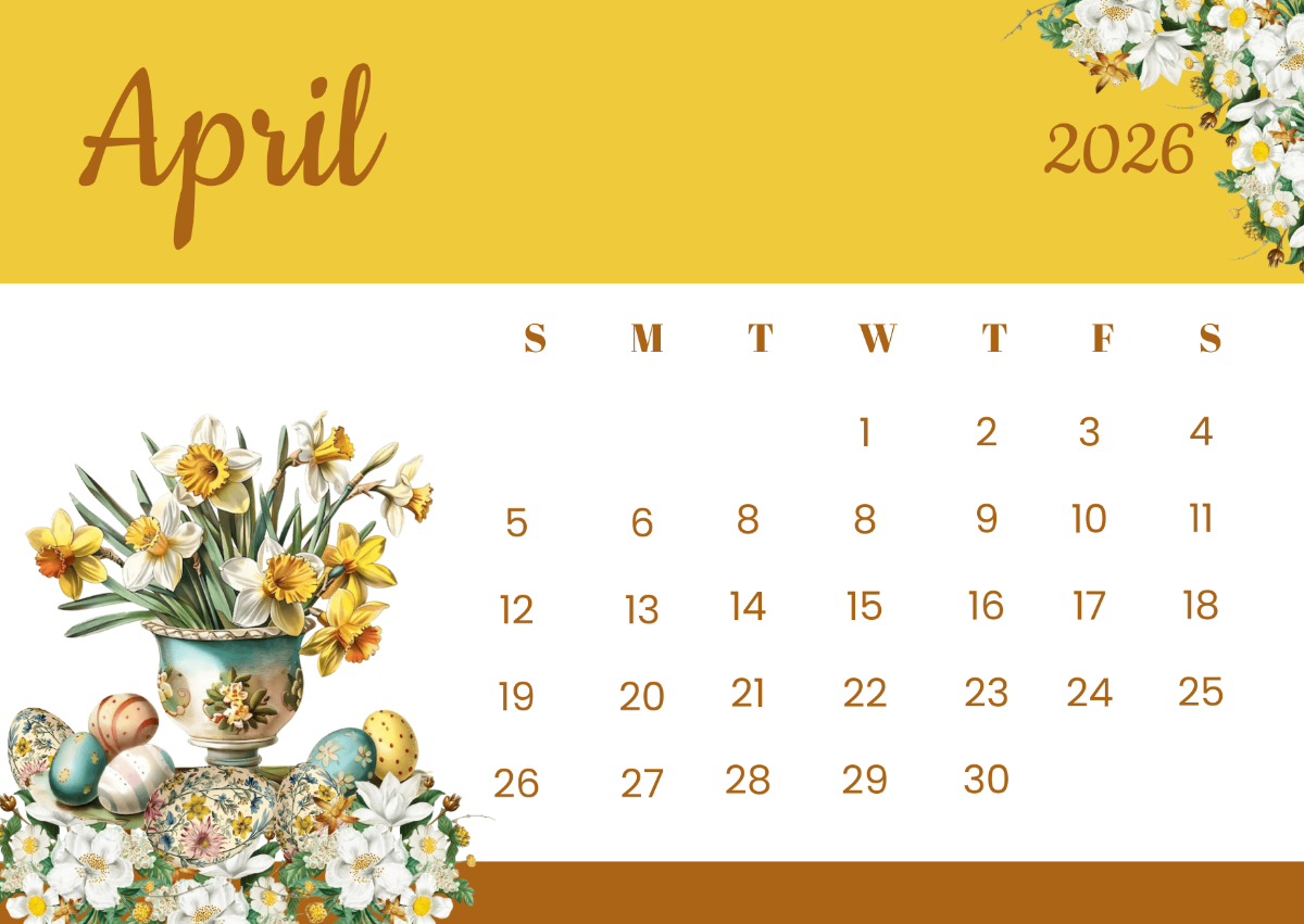 Free April 2025 Calendar Wallpaper Template To Edit Online