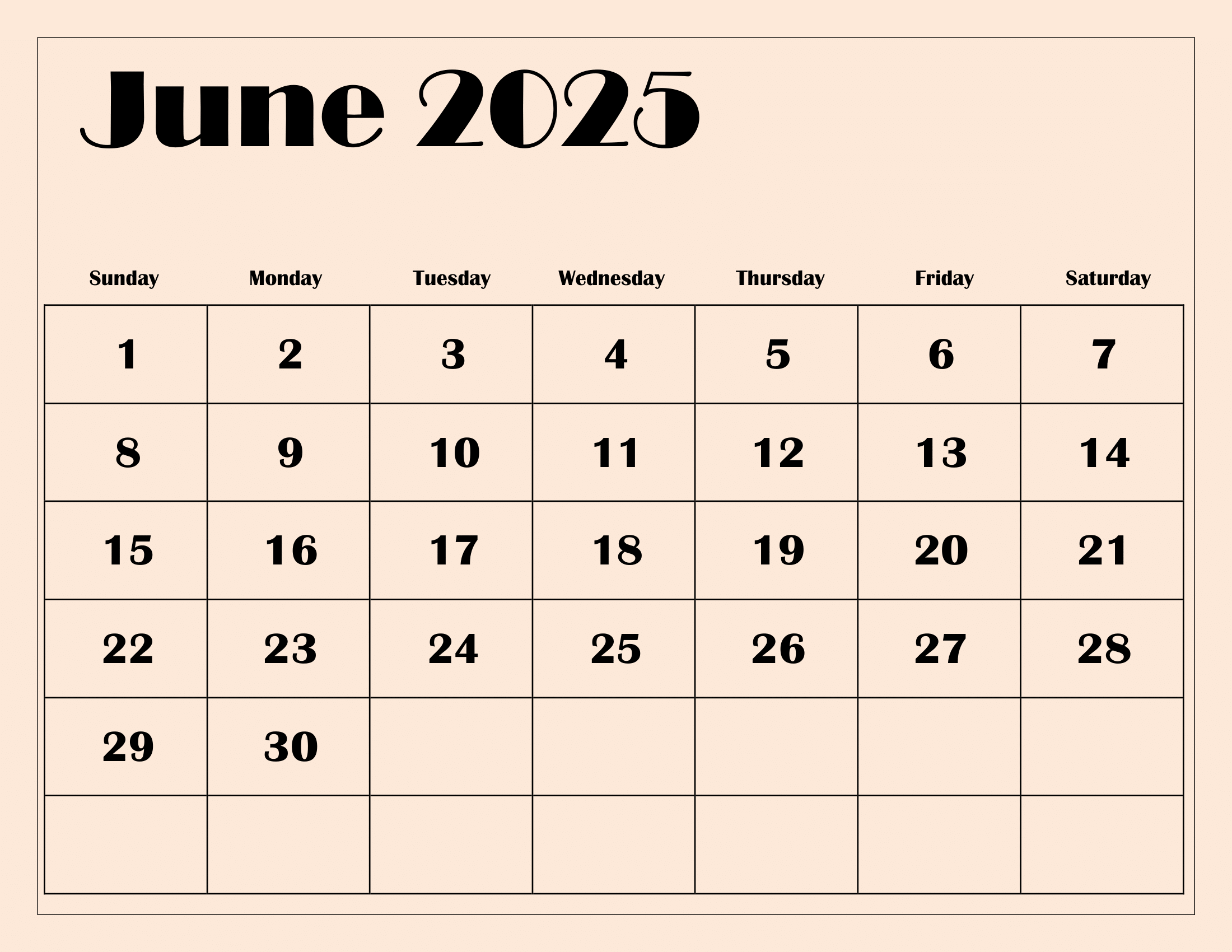 June And July 2025 Calendar Pdf