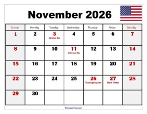 Calendar From November 2026 To March 2026