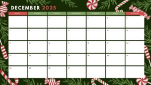 Free Printable Christmas December 2025 Calendar