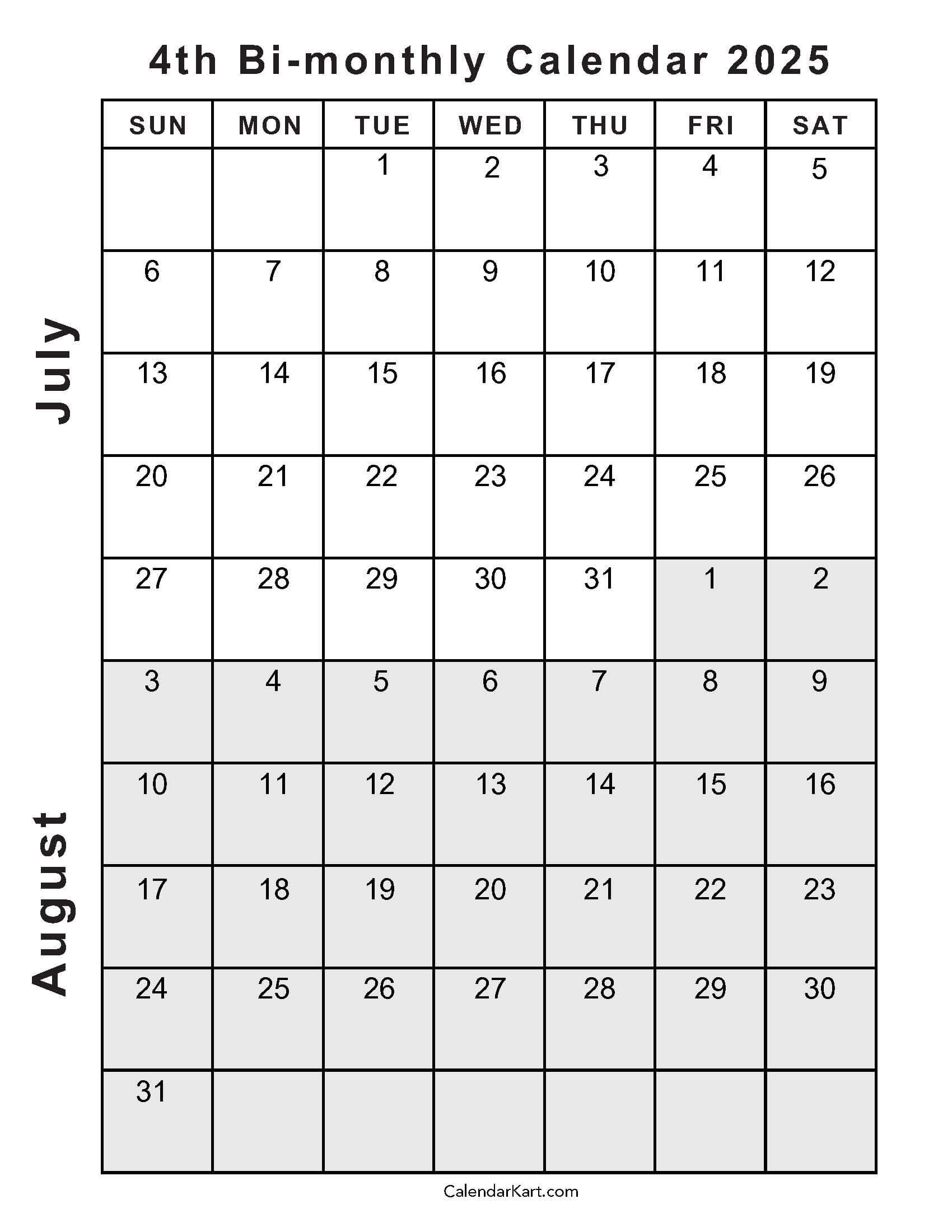 June July And August 2025 Calendar