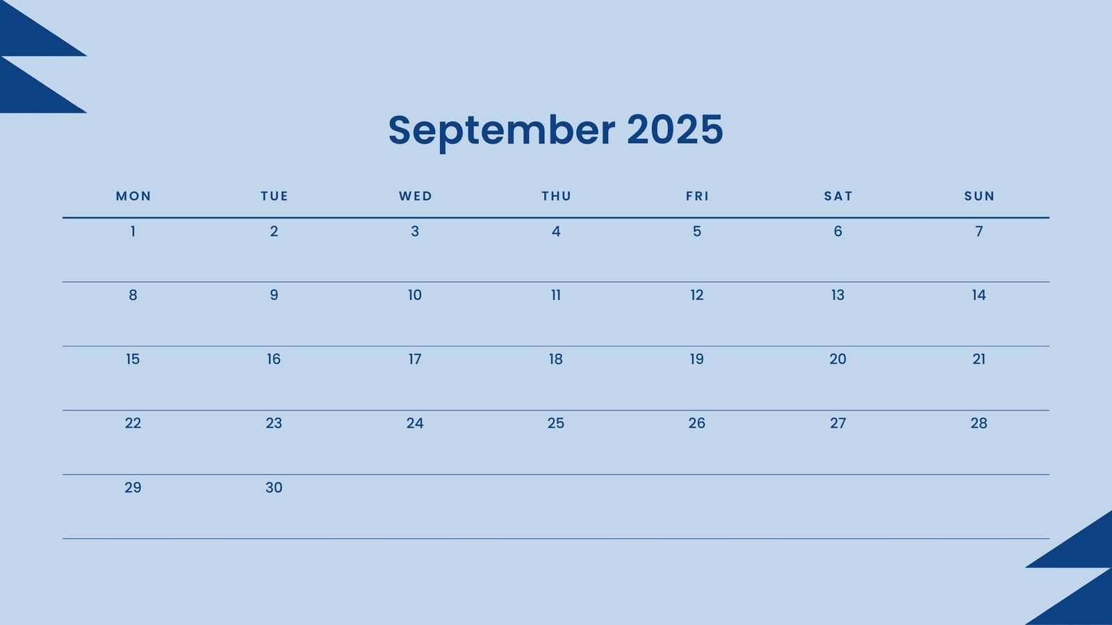 Free Printable September 2025 Calendar Templates Canva
