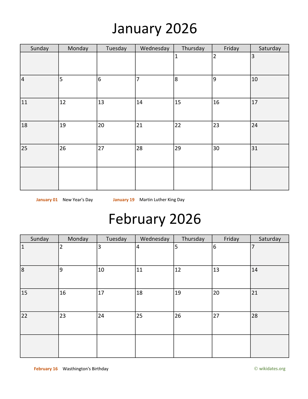 December 2026 January February 2026 Calendar