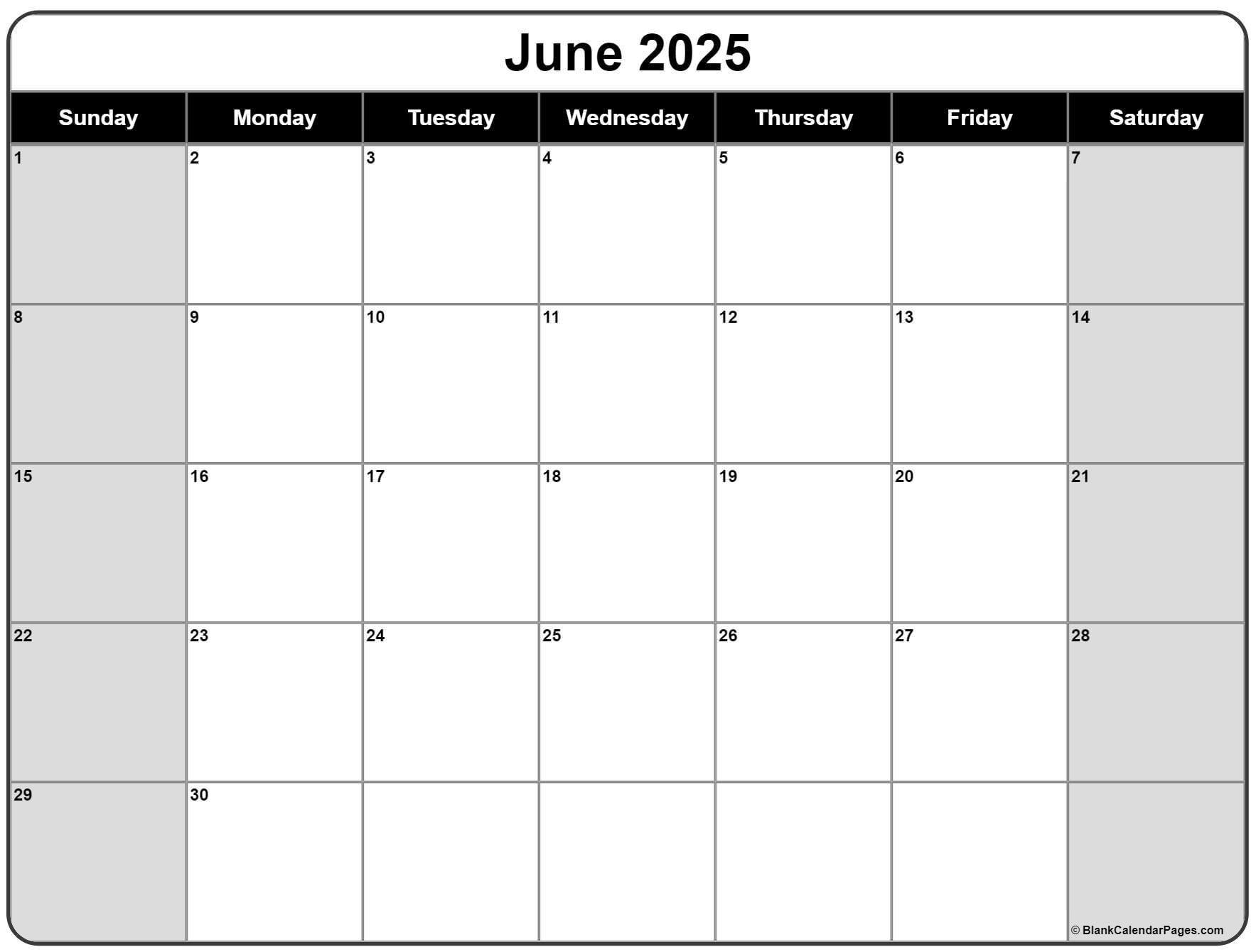 Printable Calendar For June July August 2025
