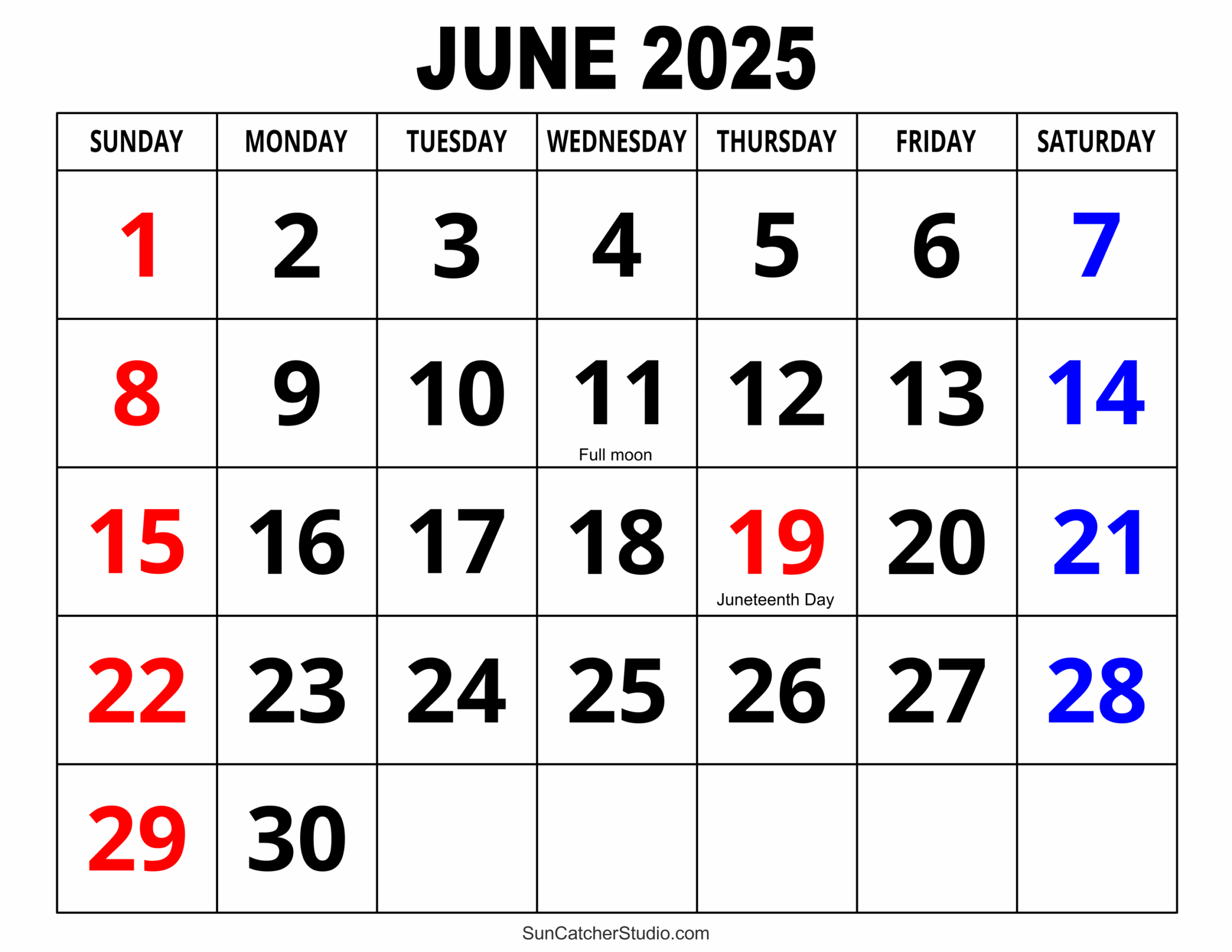 June To December 2025 Calendar
