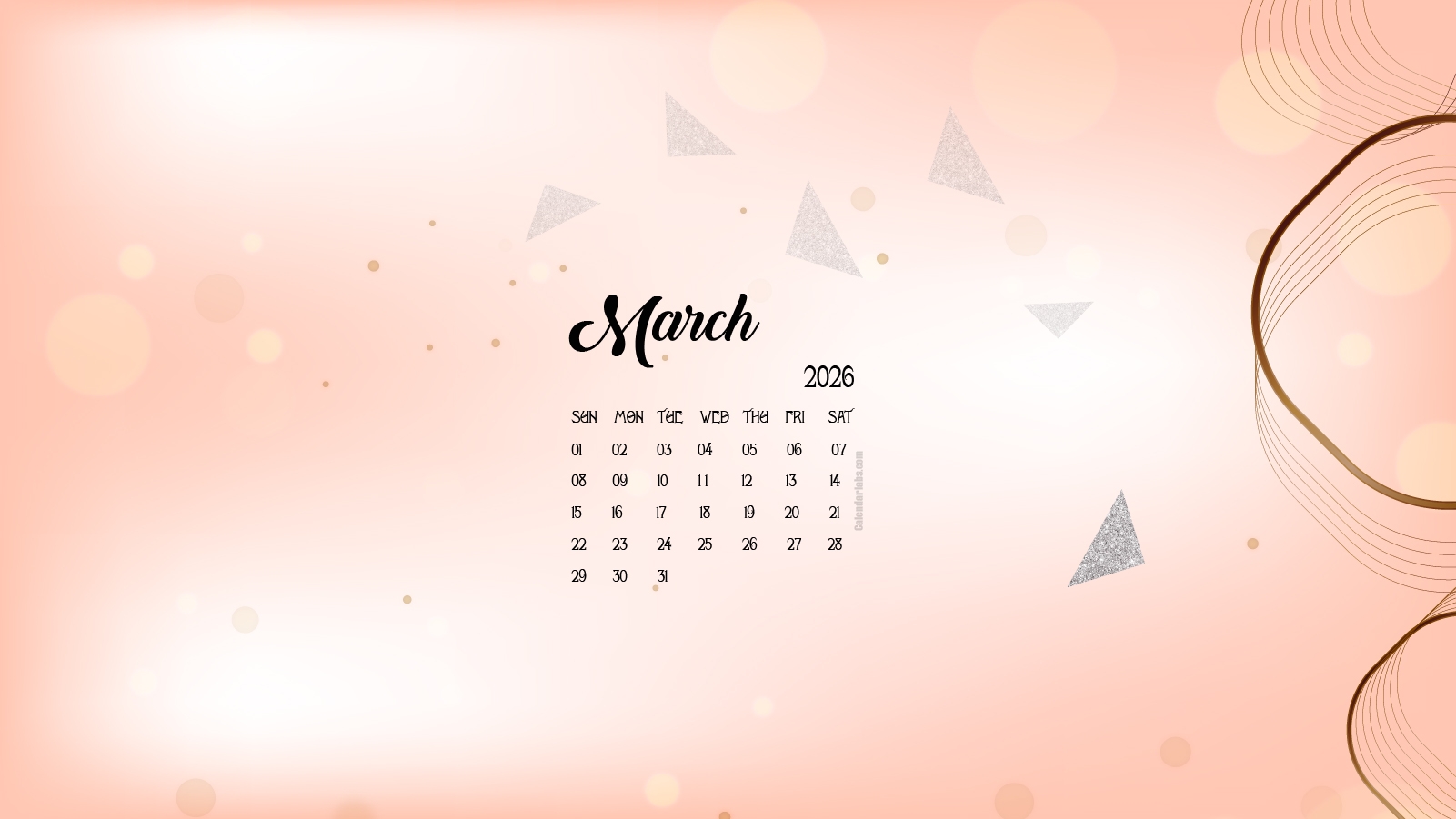 March 2026 Desktop Wallpaper Calendar CalendarLabs