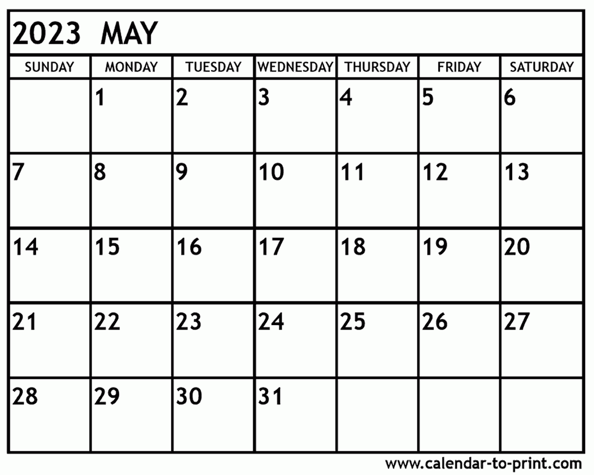 June 2023 Through May 2026 Calendar