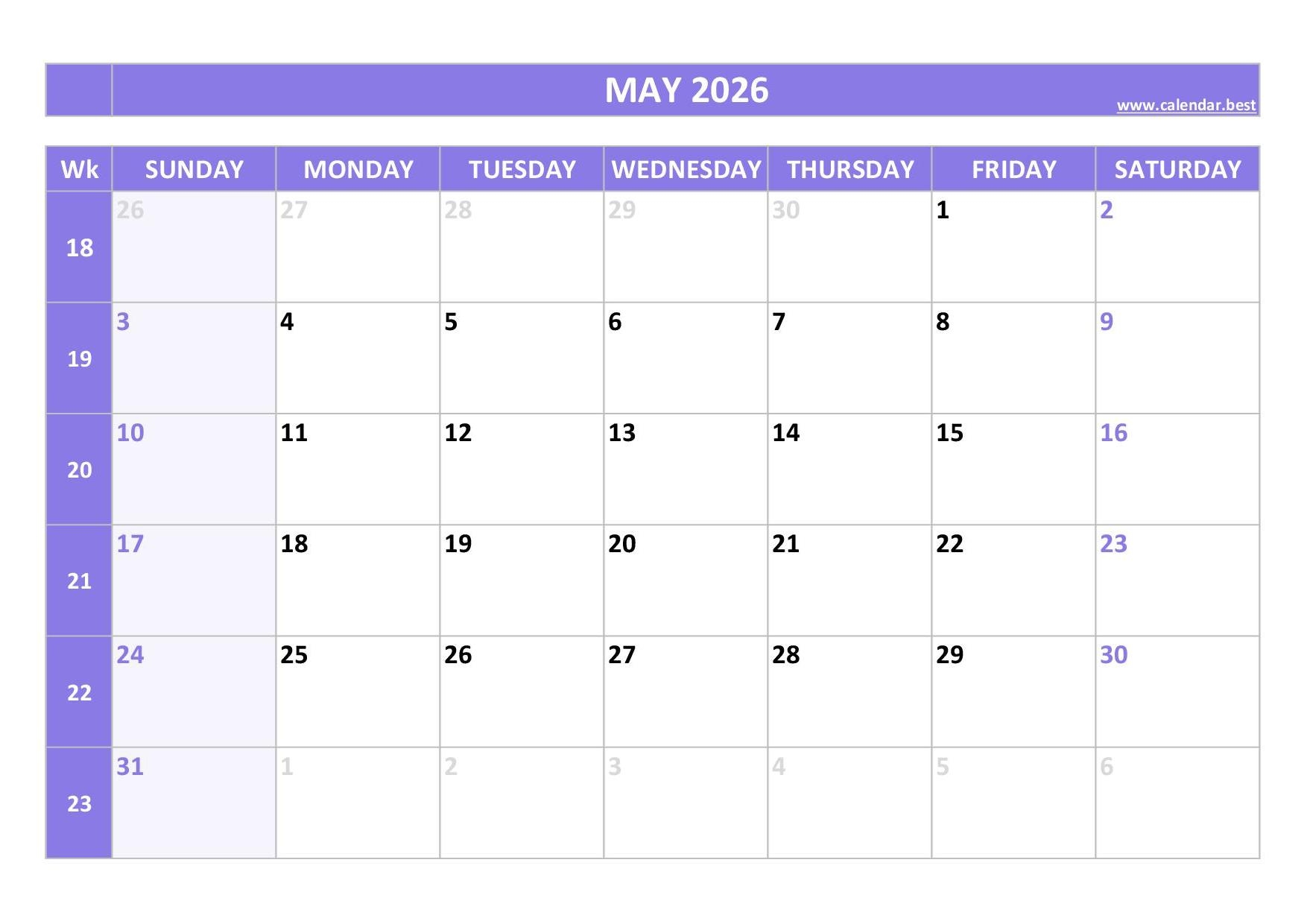 May 2026 Pin-Up Calendar