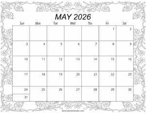Cute May 2026 Calendar