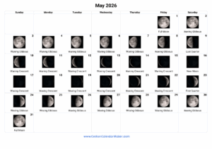 Lunar Calendar May 2026