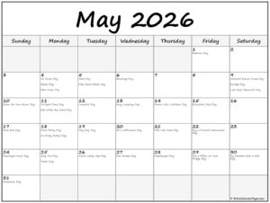 Fun May 2026 Calendar