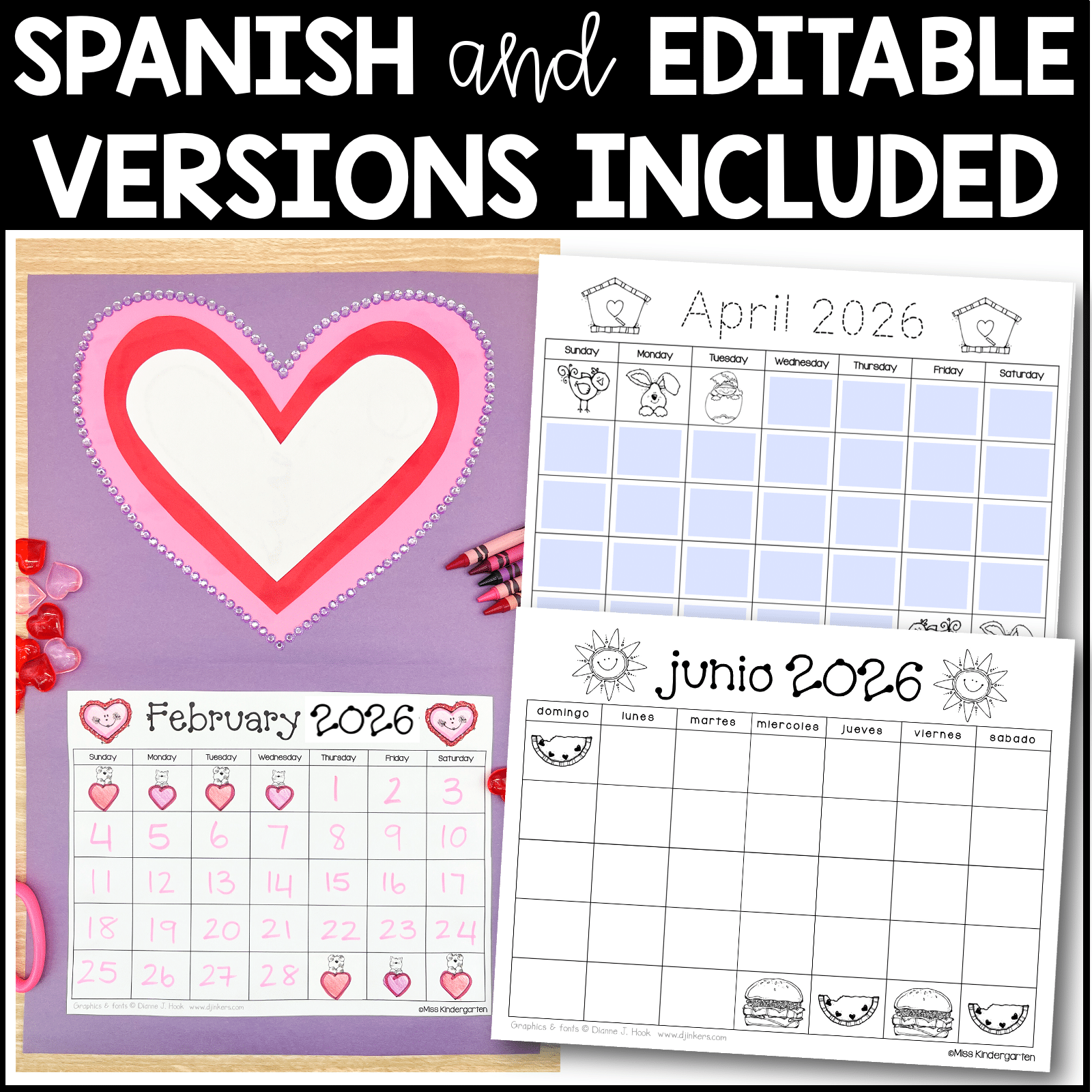 Editable April 2026 Calendar
