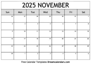 Google Calendar – November 2025