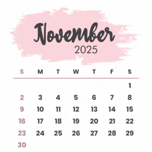 November 2025 Calendar Events
