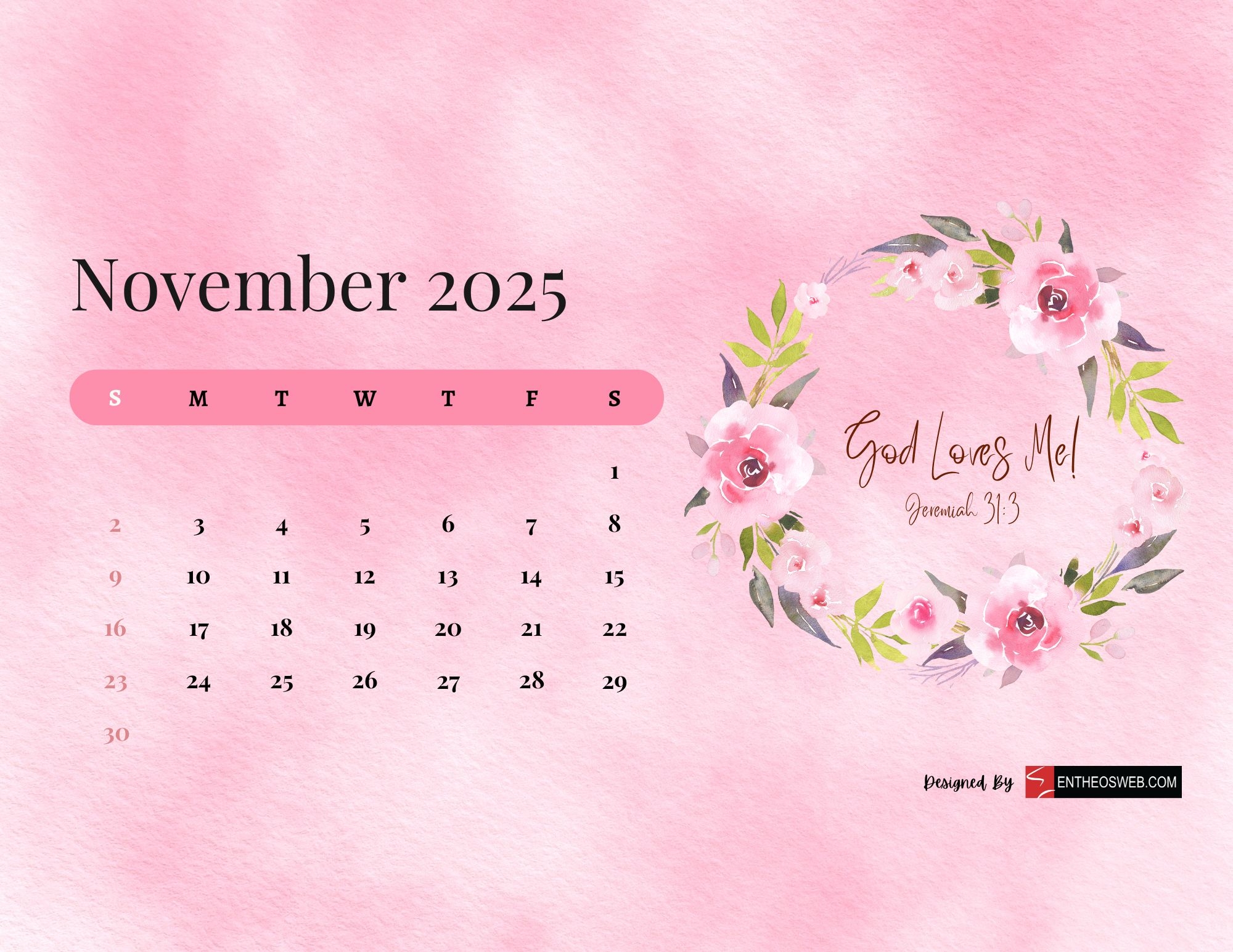 November 2025 Calendar Wallpaper