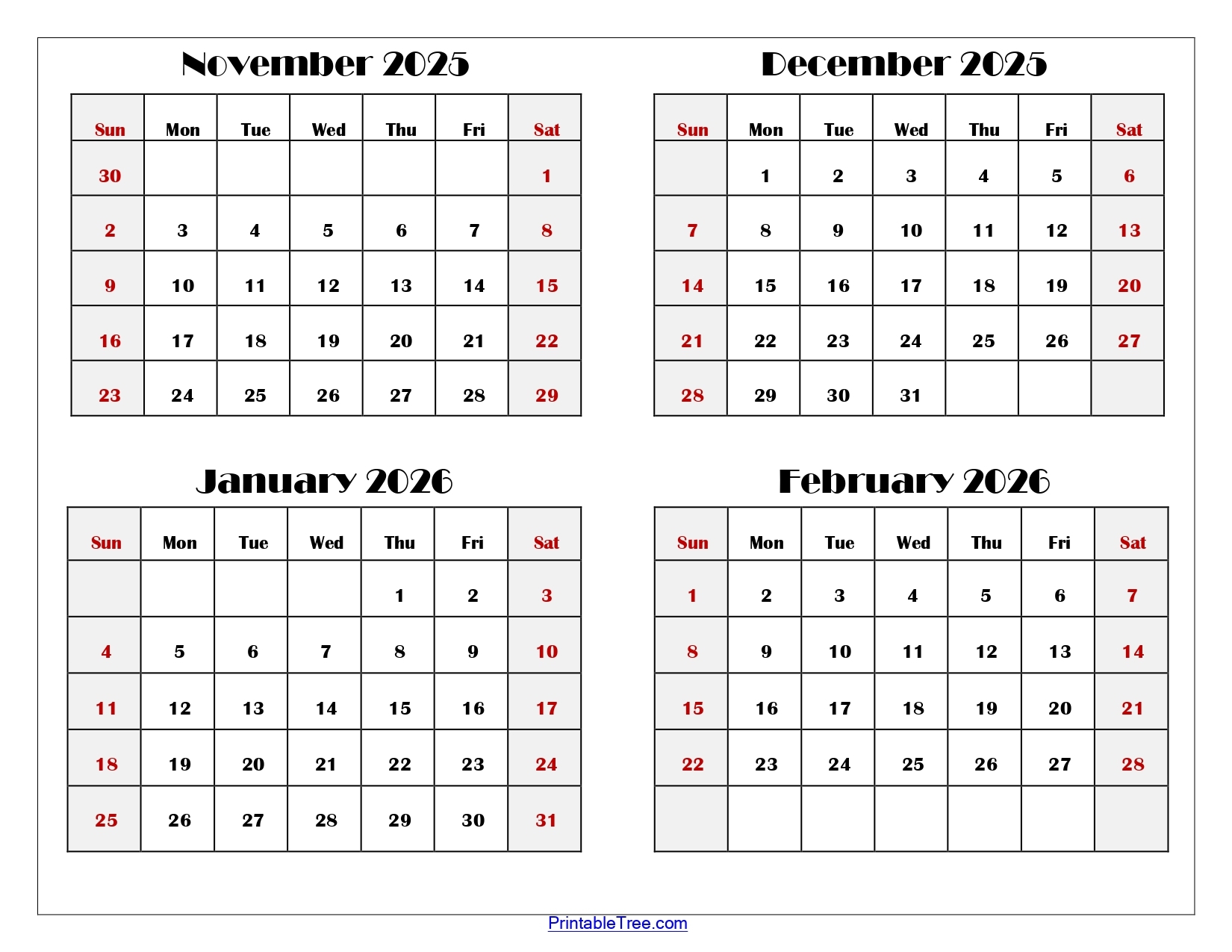 Calendar From November 2026 To March 2026