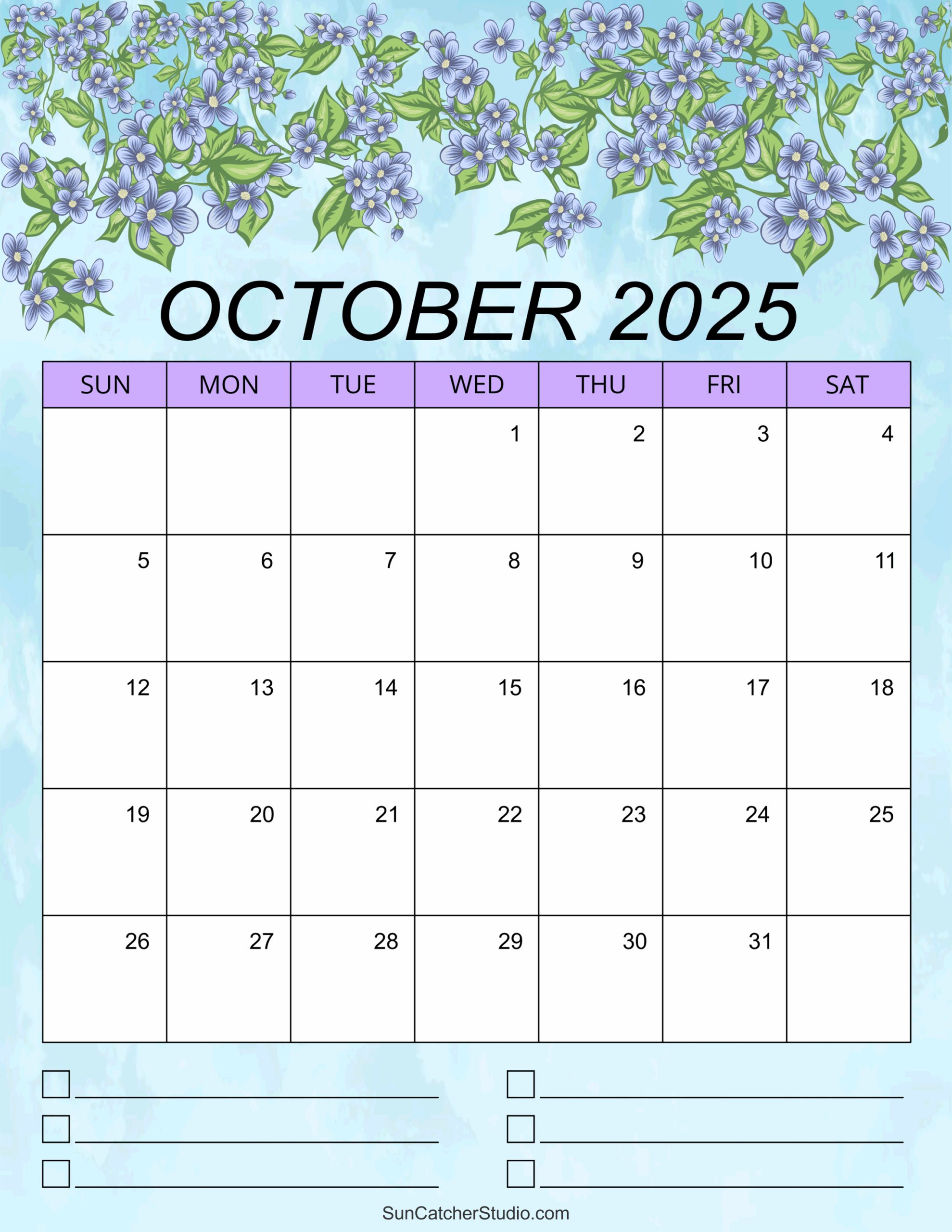 October 2025 Calendar Free Printable Free Printables
