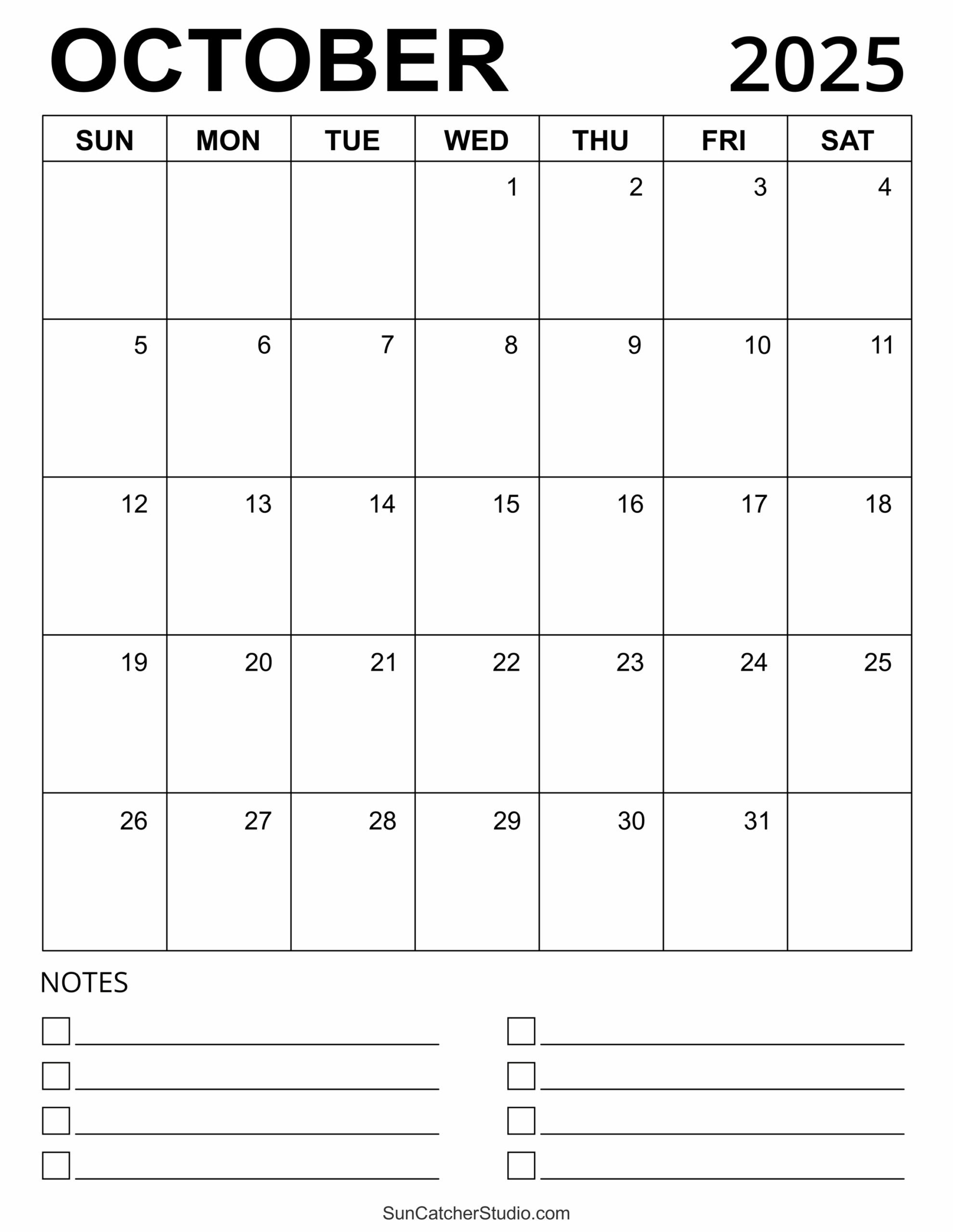 October 2025 Calendar Free Printable Free Printables Monograms Design Tools Patterns U0026 DIY Projects