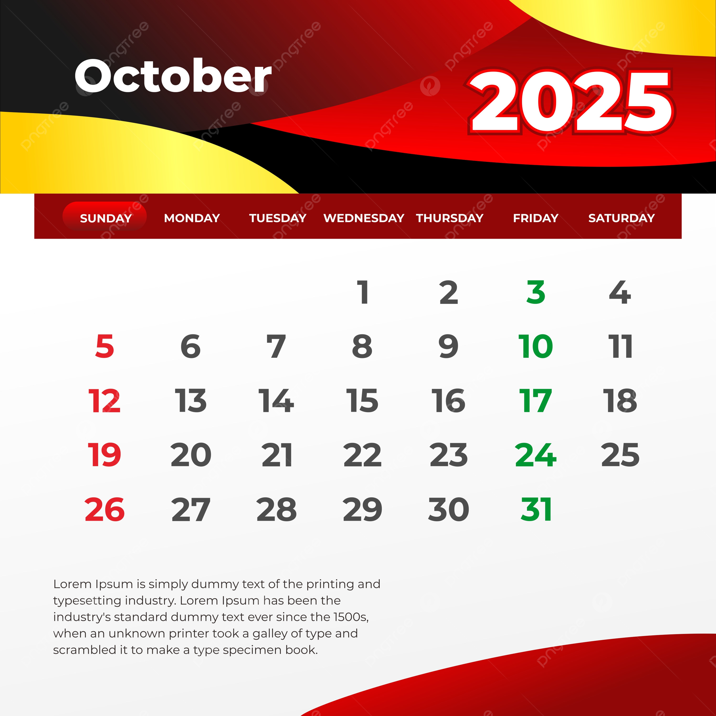 National Day Calendar October 2025