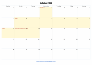 October 2025 Calendar With Jewish Holidays