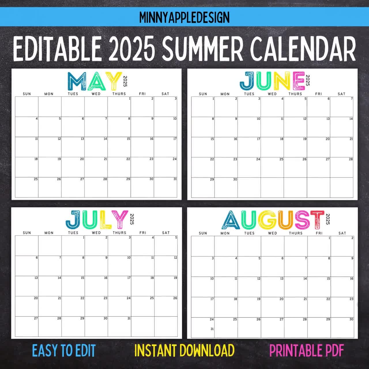 June -July 2025 Calendar