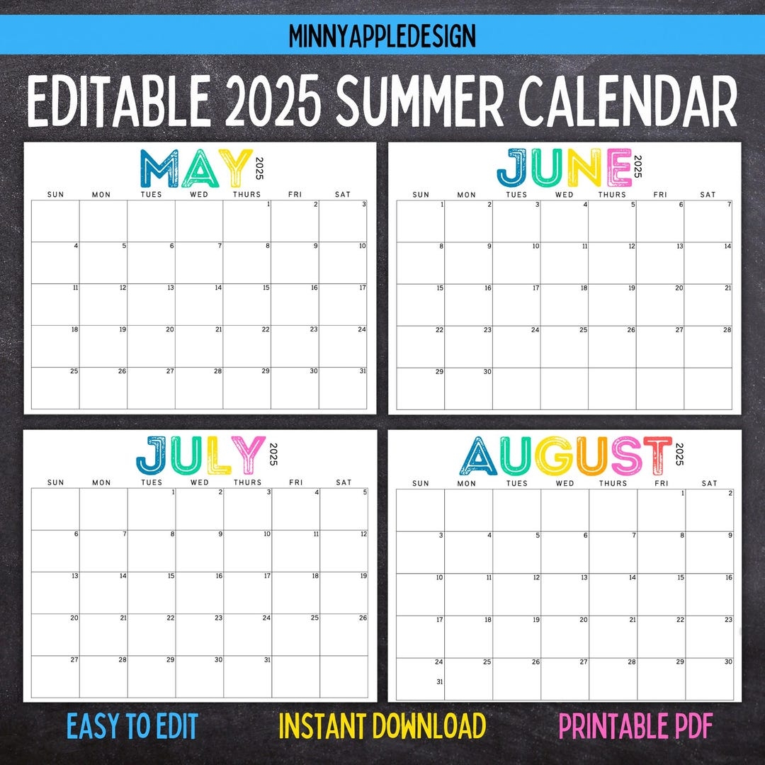 Printable June July 2025 Calendar